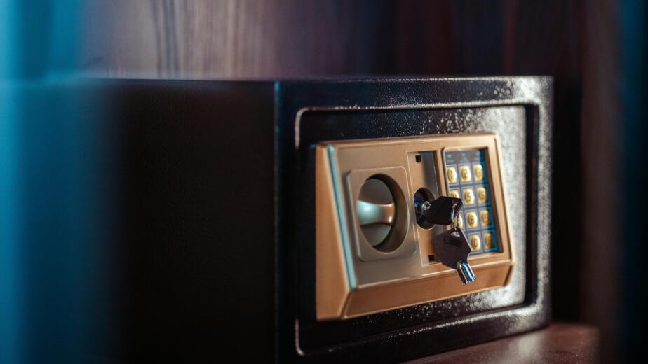 hotel safe with a key