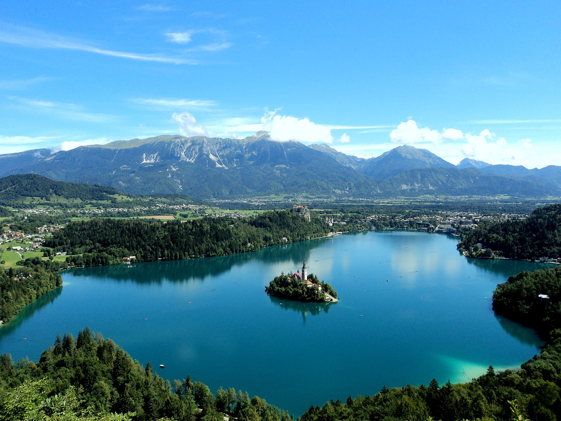 Slovenian lake church