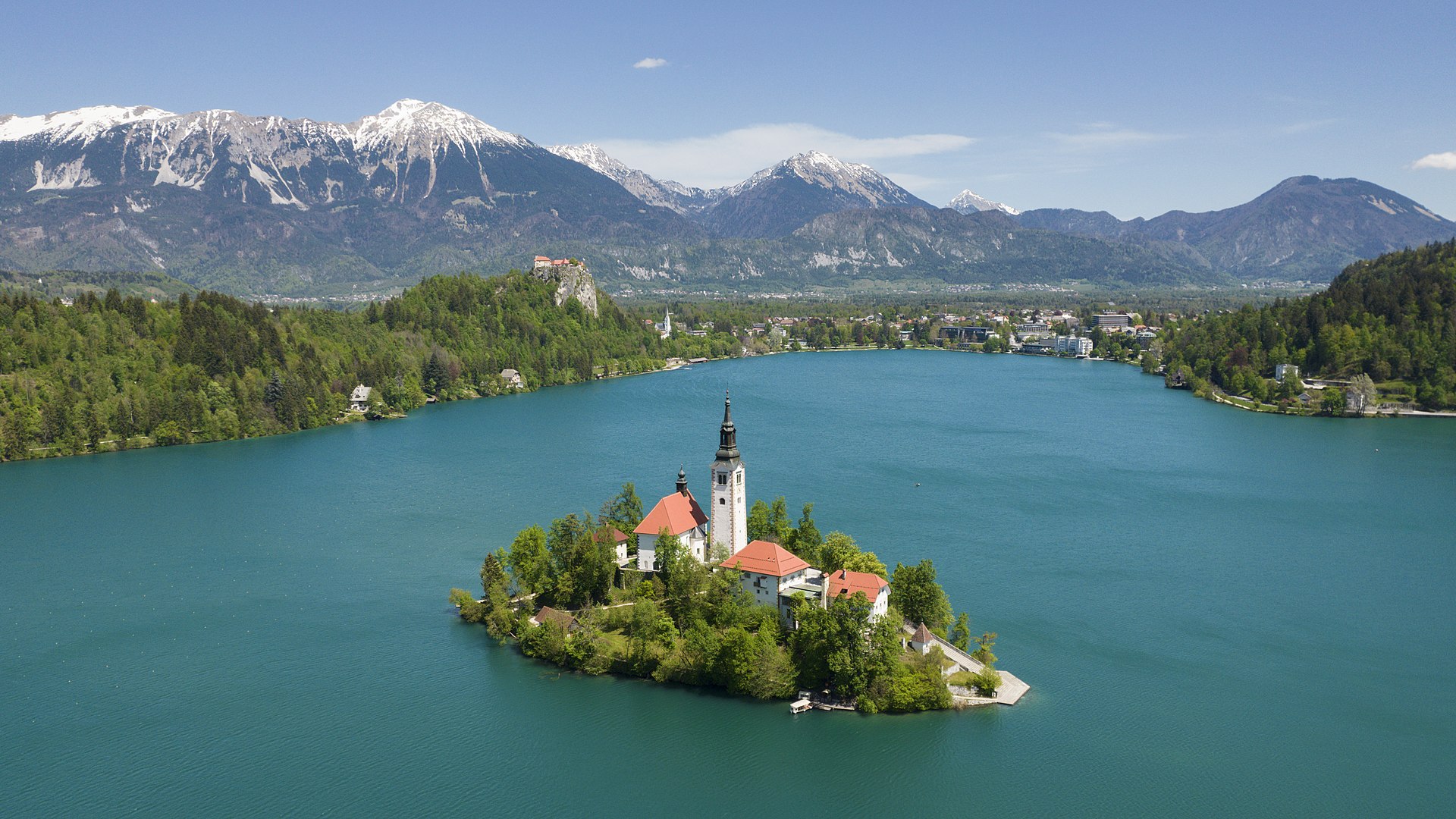 Slovenian lake church
