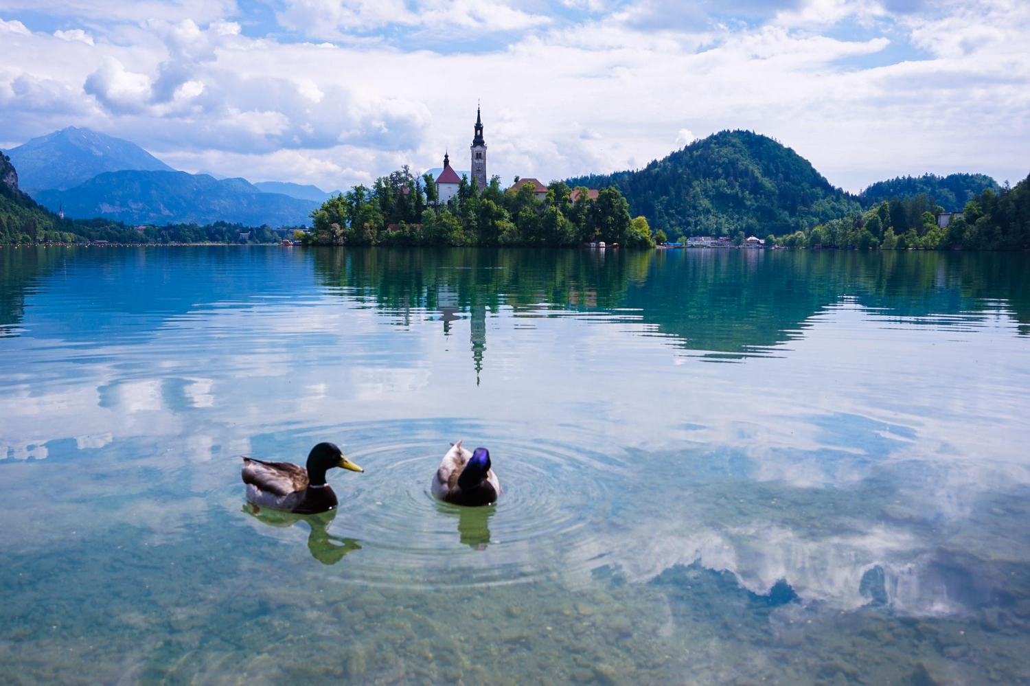 Slovenian lake church