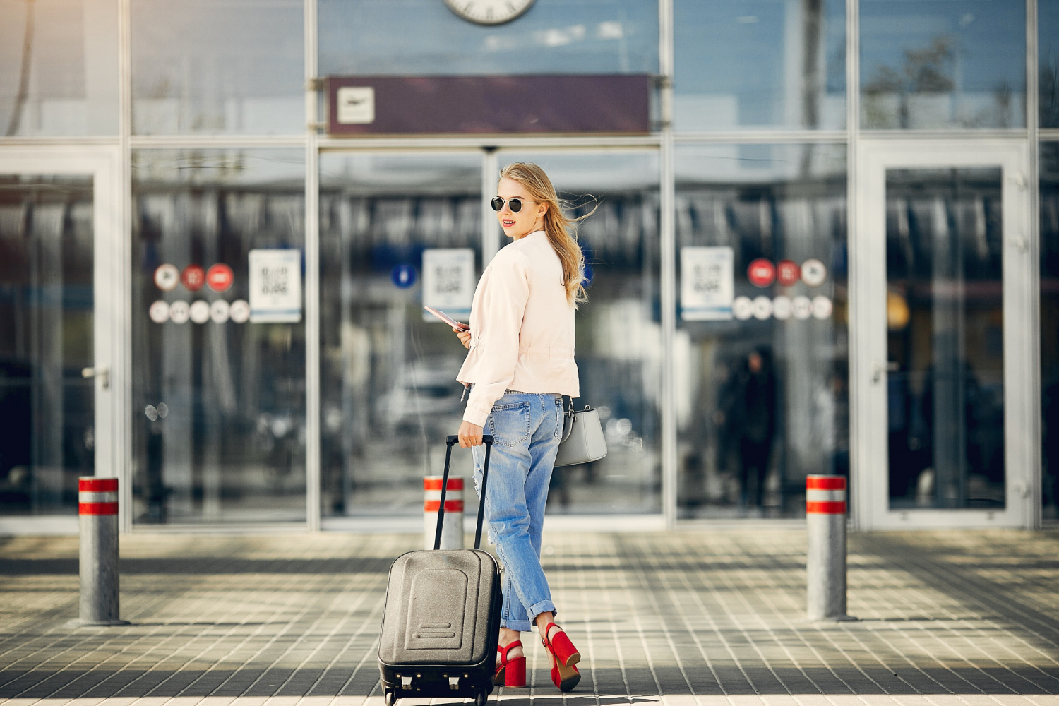 Traveler on airport