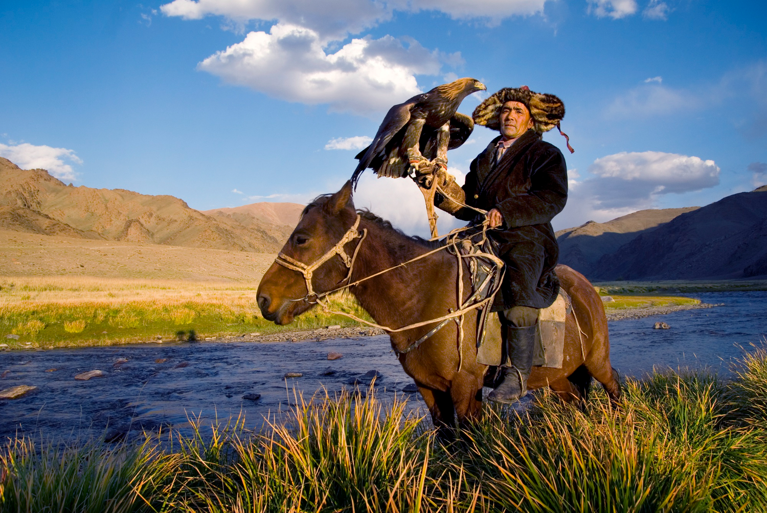 Mongolian eagle hunting 