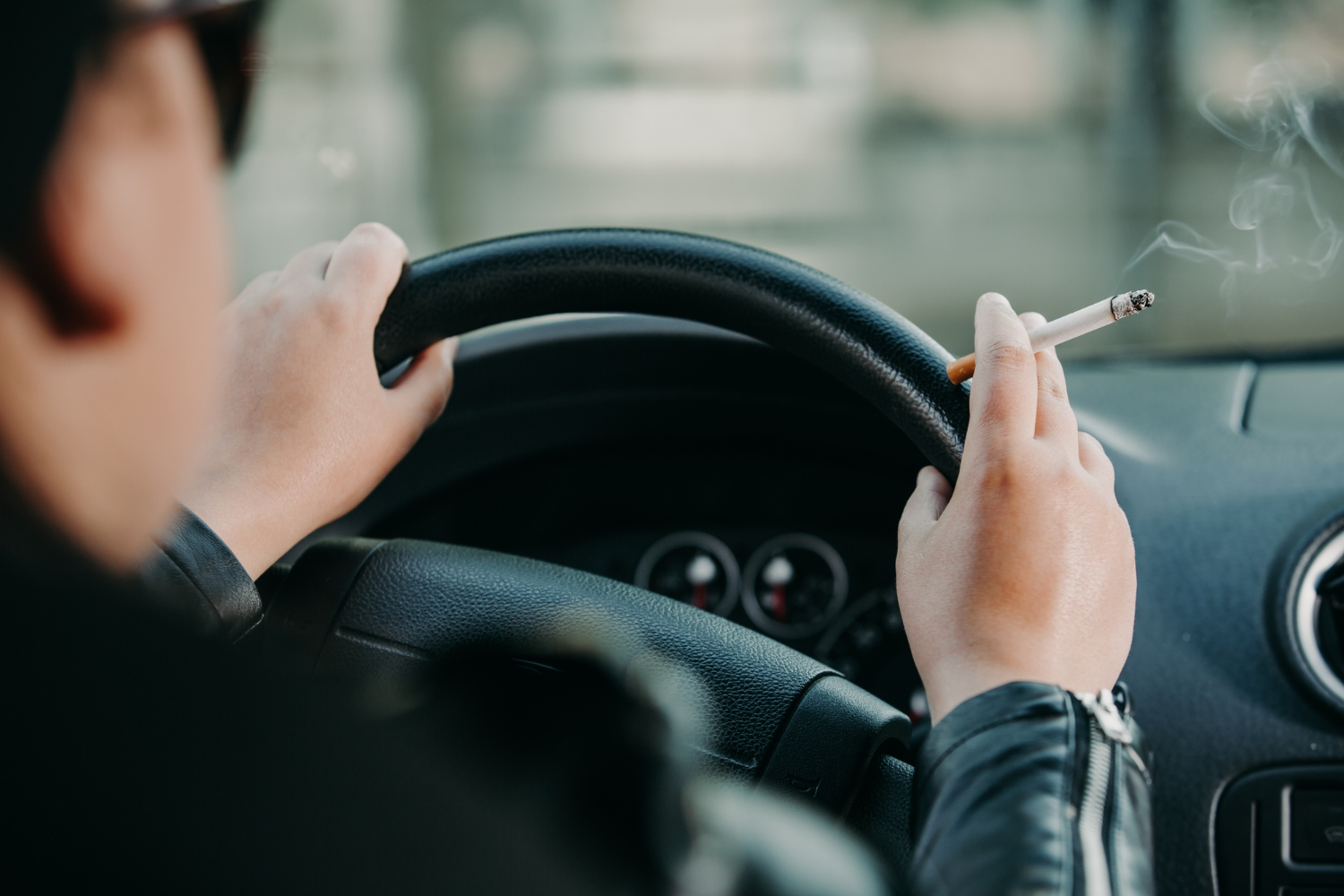Cigarette Inside the Car