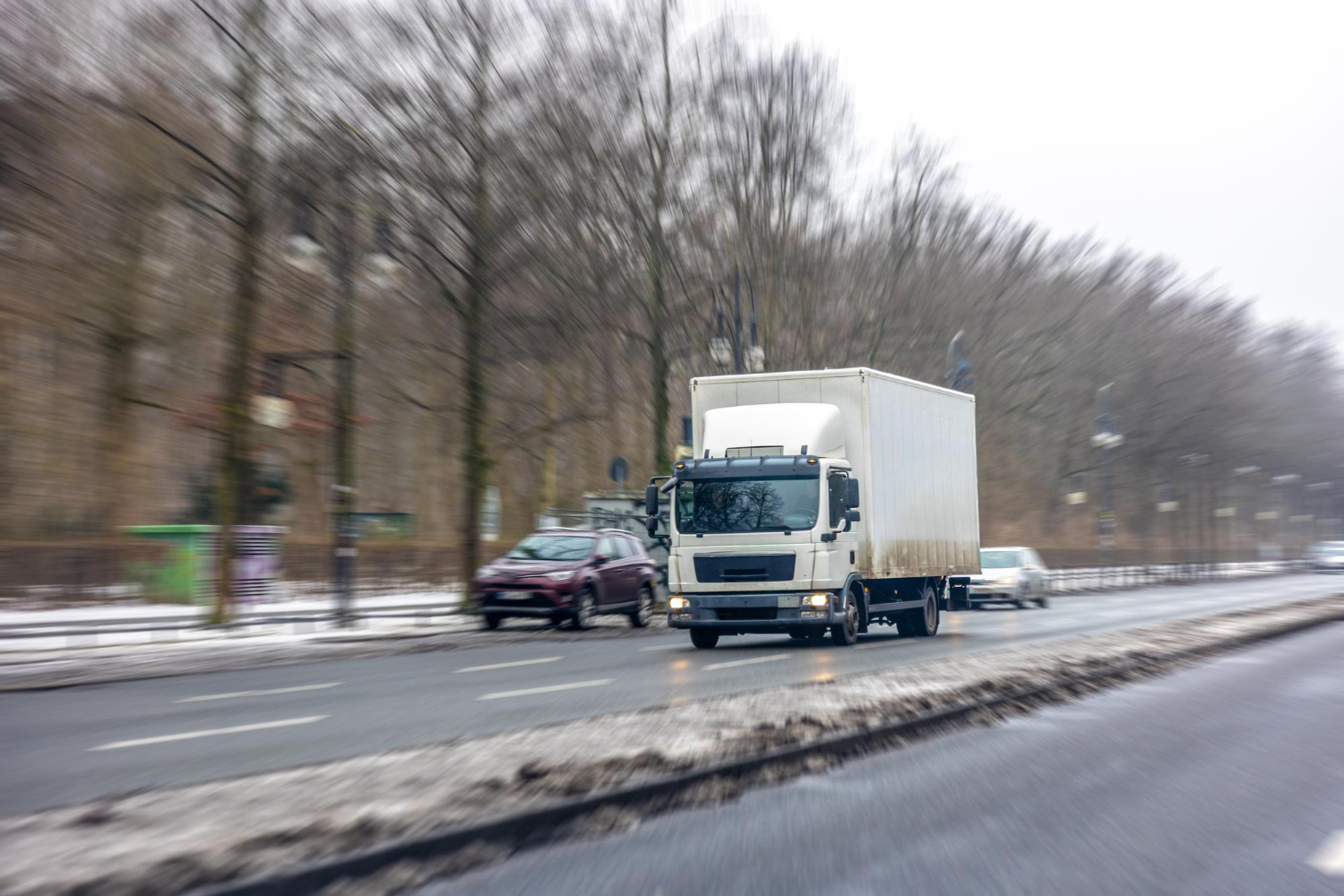 Truck on road
