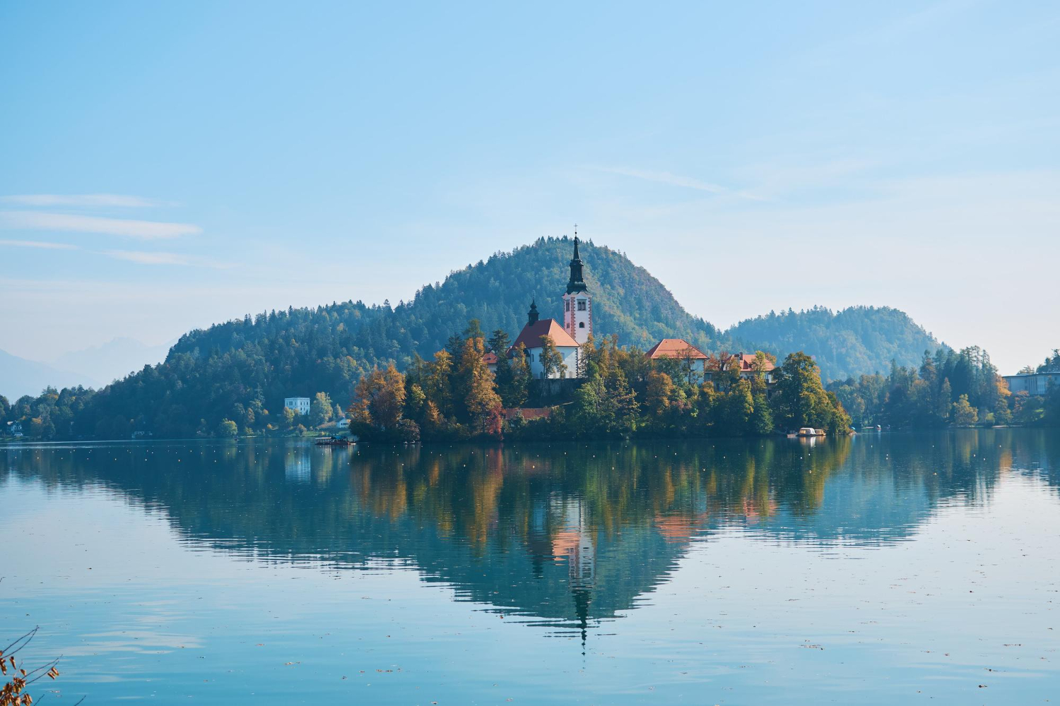 Slovenian lake church