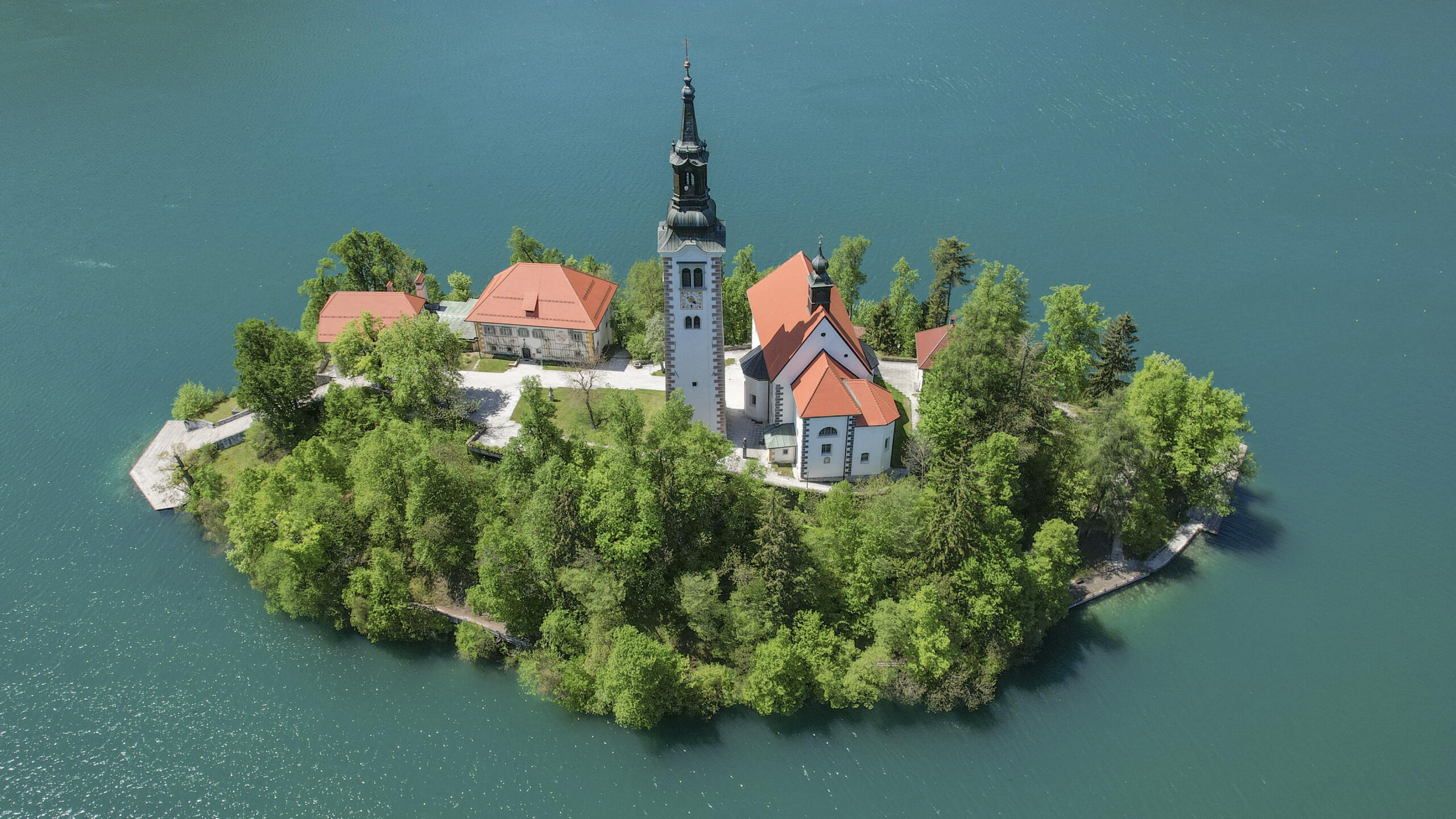 Slovenian lake church