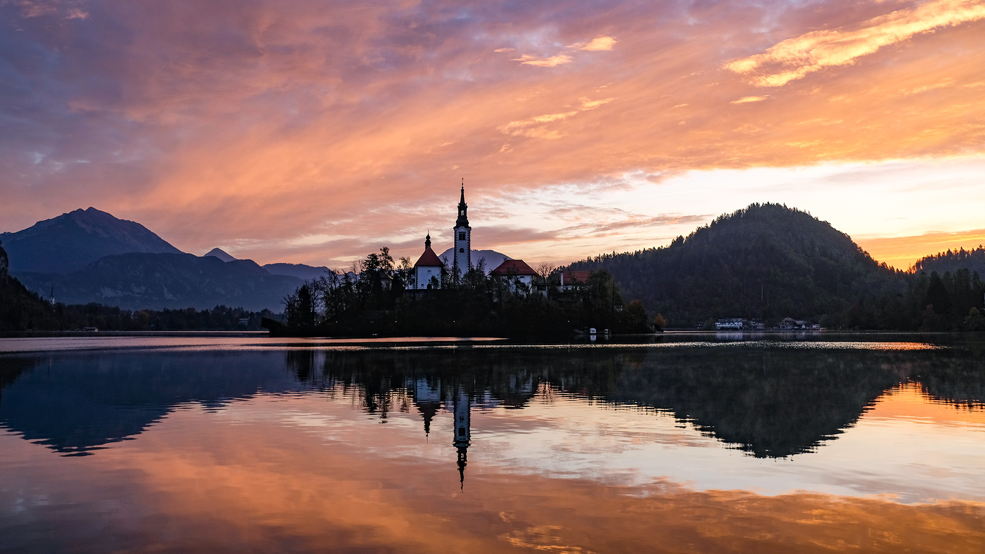 Slovenian lake church