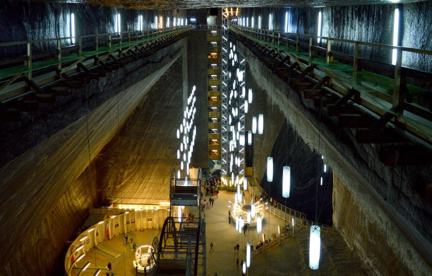 The Romanian salt mine 400 feet underground that became a neon amusement park with a Ferris wheel