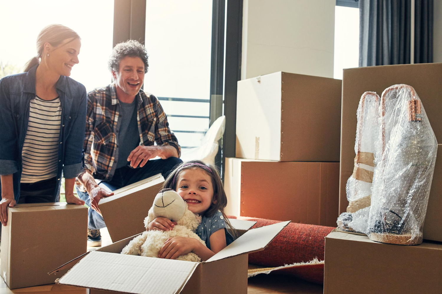 family moving new home