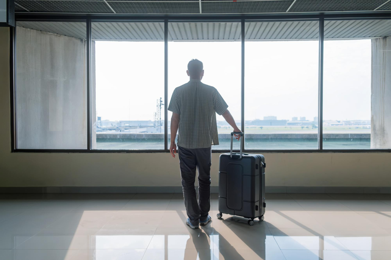 Traveler at airport