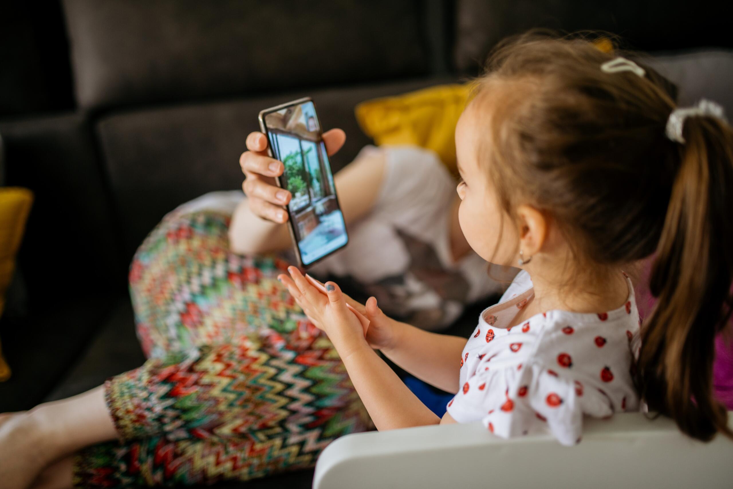 Kid on phone