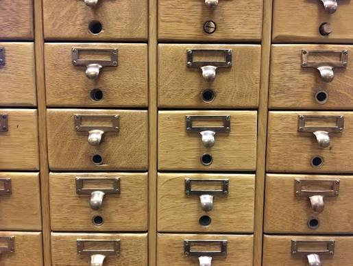 Wooden Card Catalog