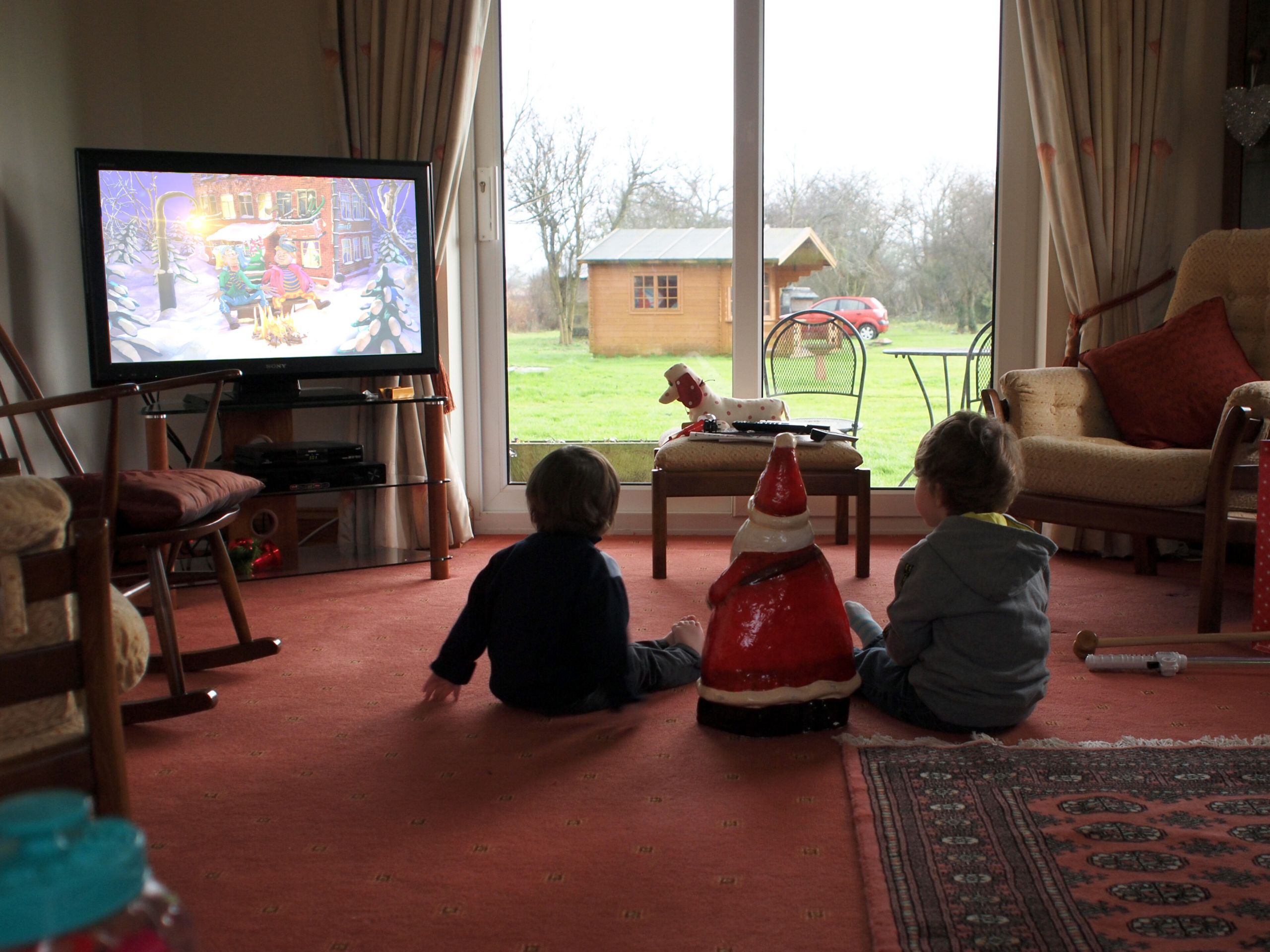 kids watching television