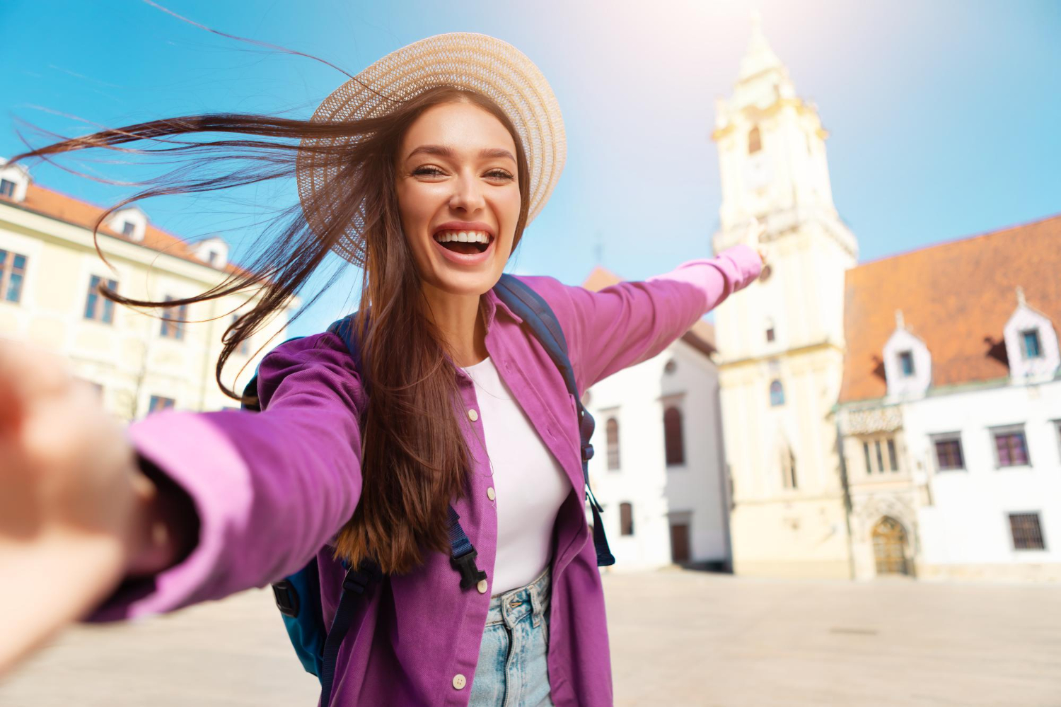 happy traveler