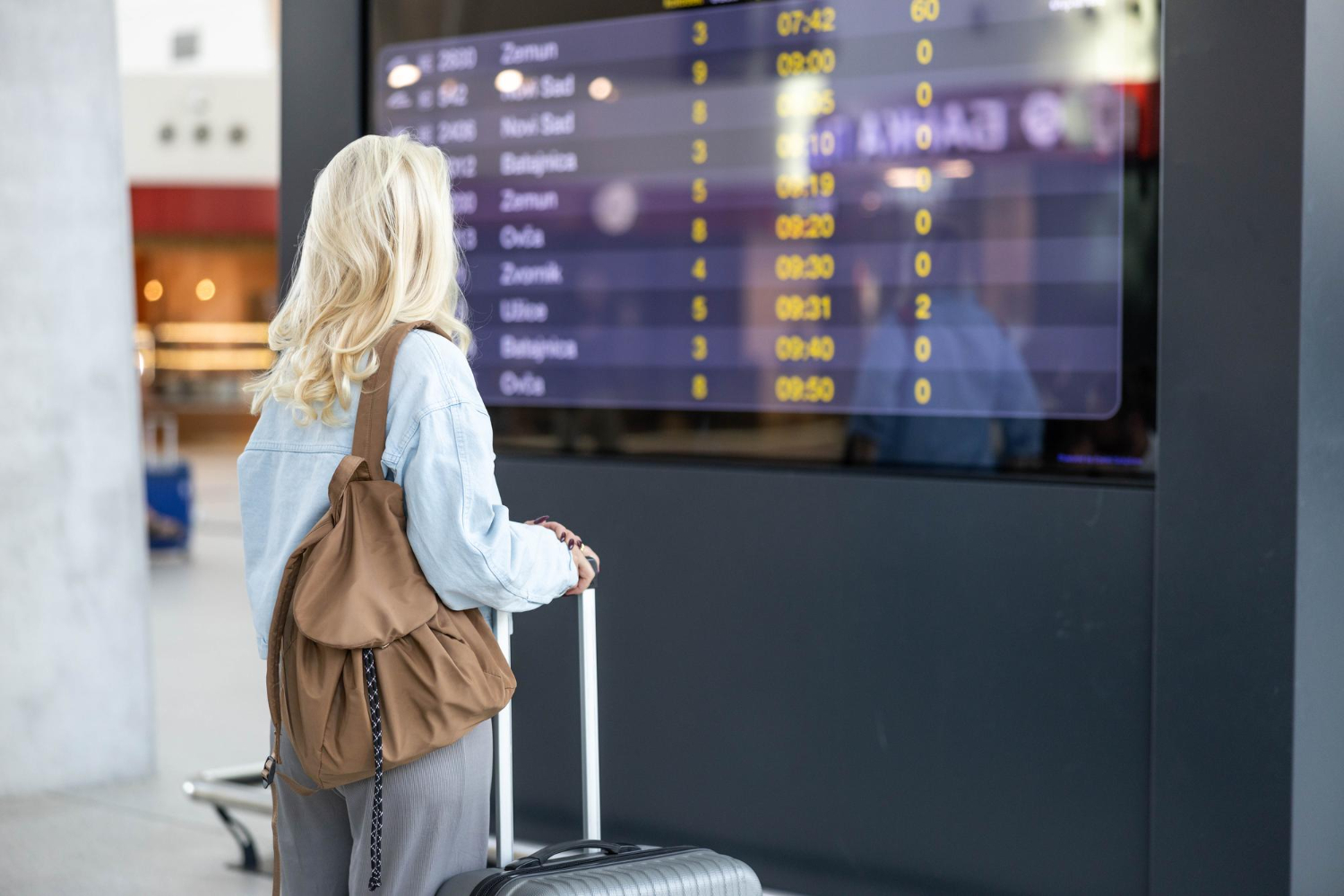 airport departure board gate