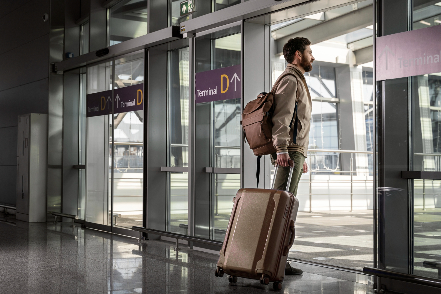 Airport terminal Traveler