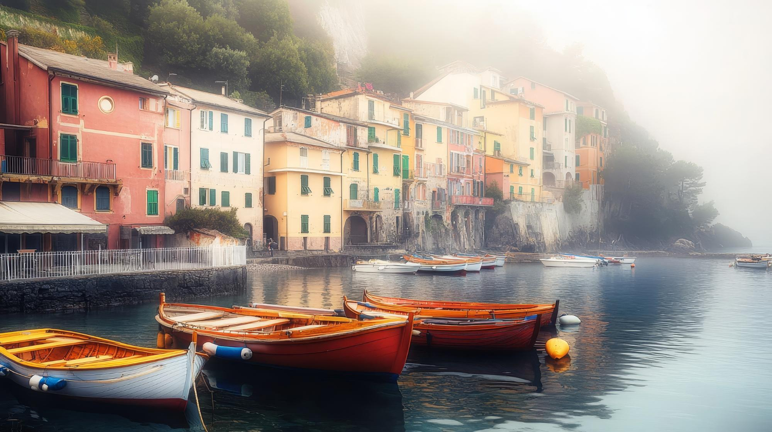 Colorful houses village