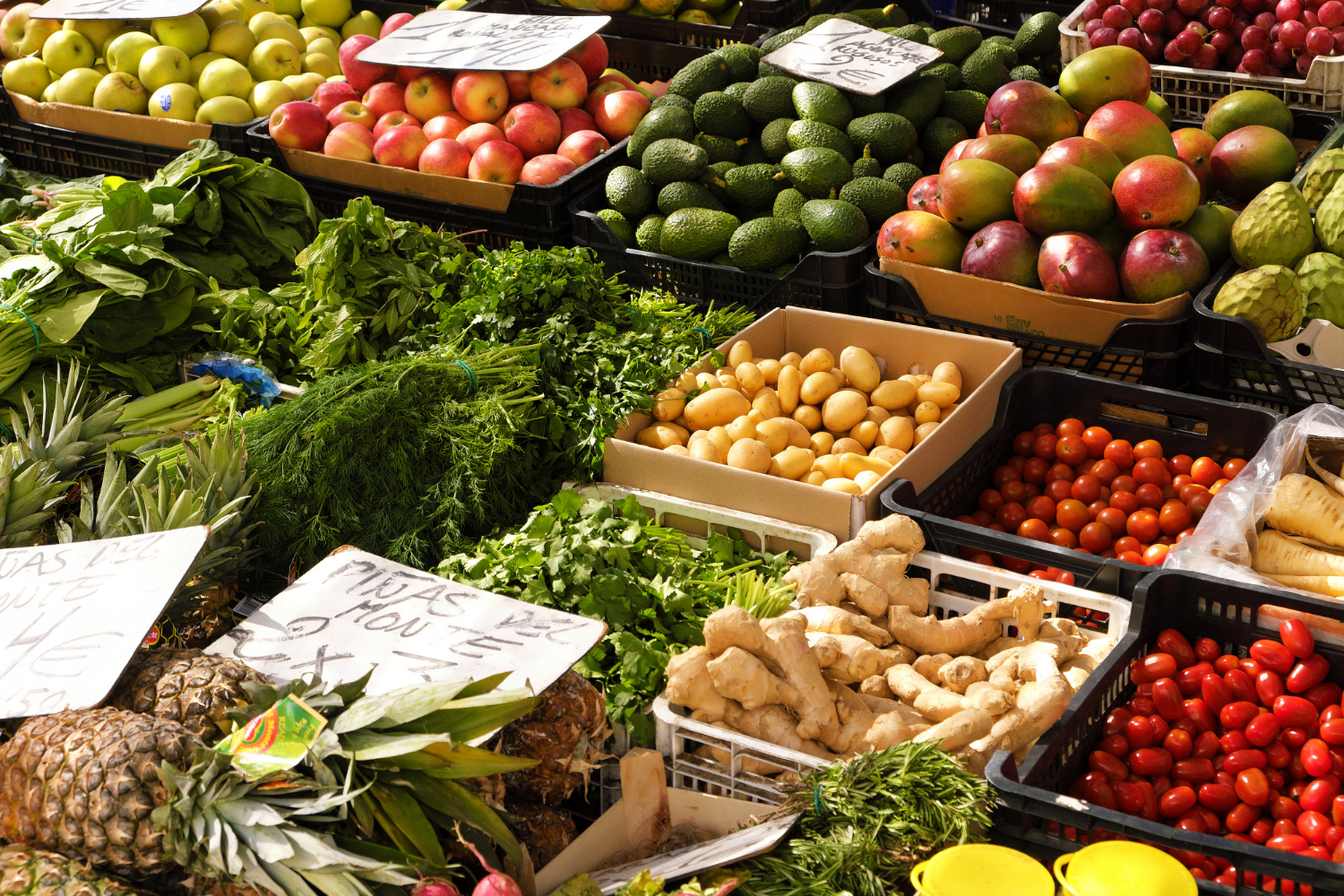 market stall fresh produce