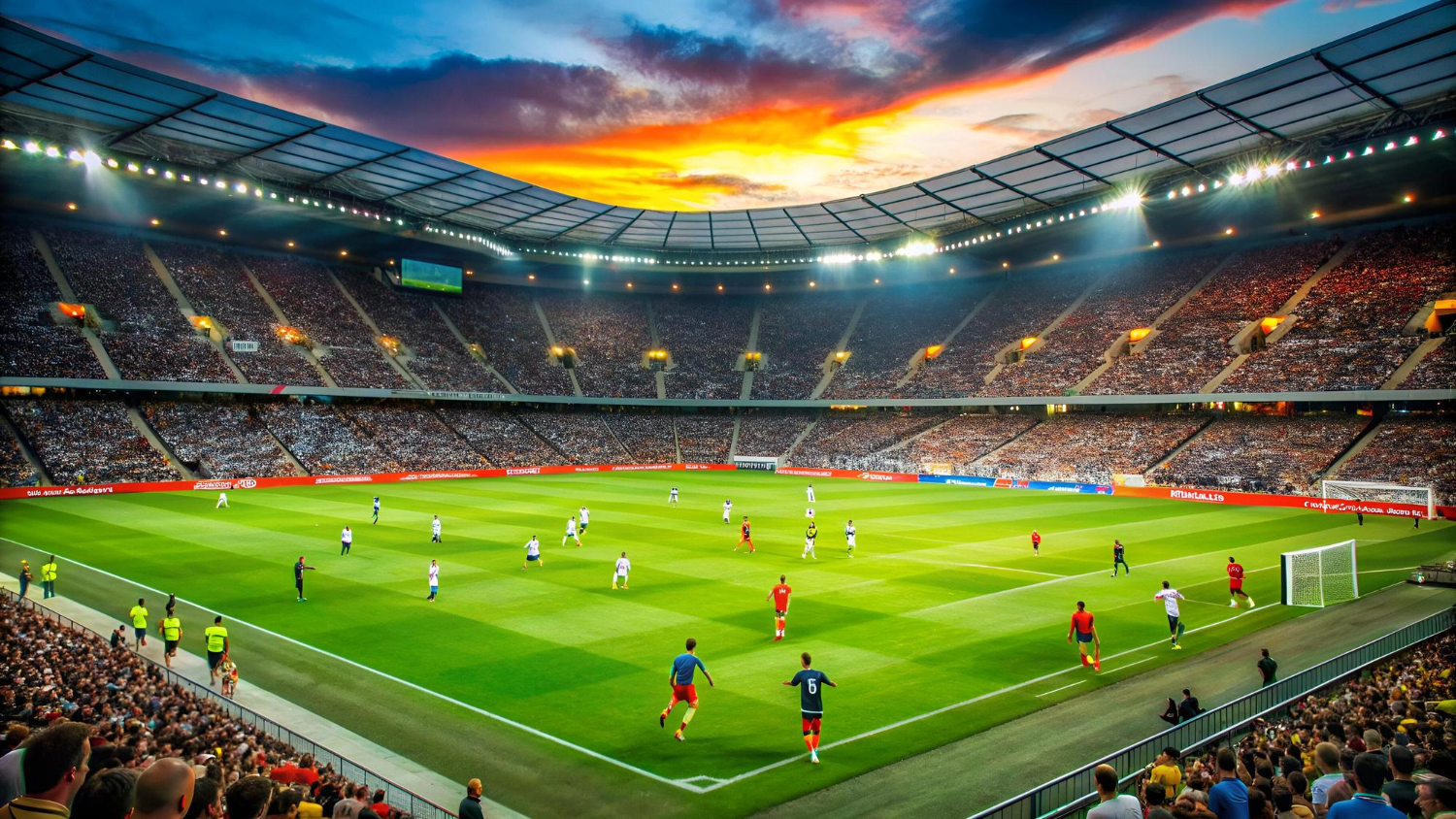 World Cup trophy stadium