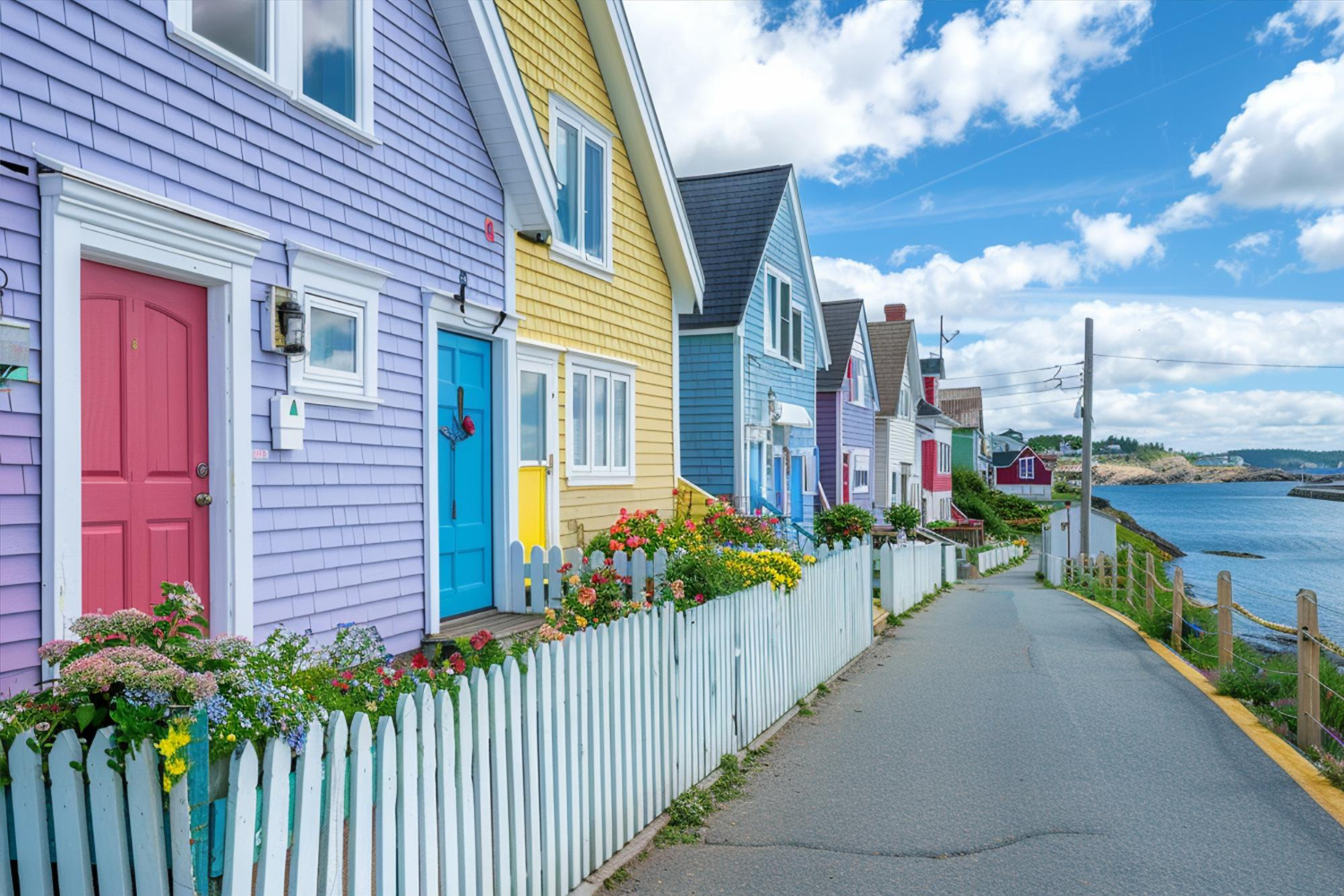 colorful coastal village
