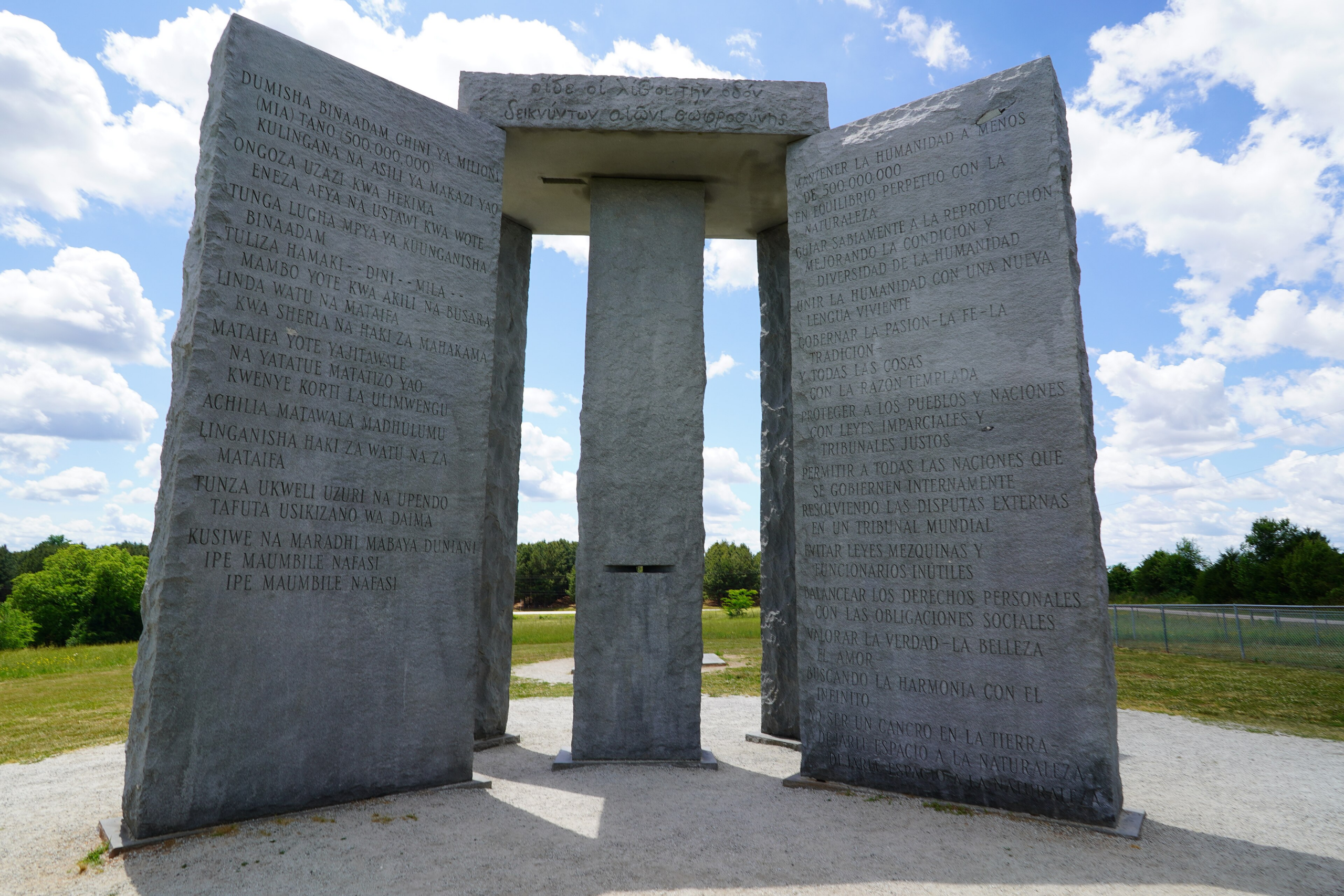 Georgia Guidestones granite monument