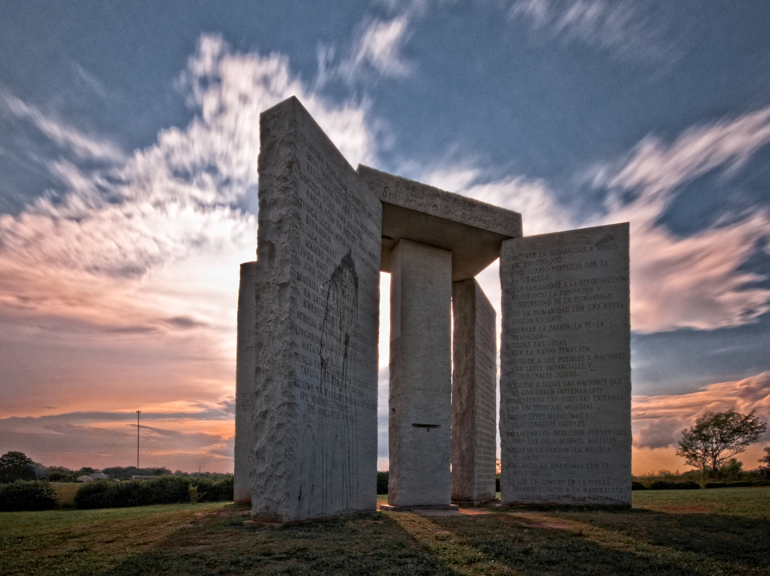 Georgia Guidestones granite monument