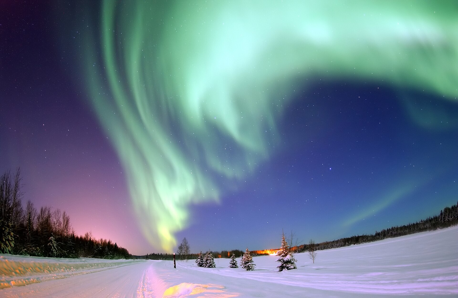 aurora borealis night sky