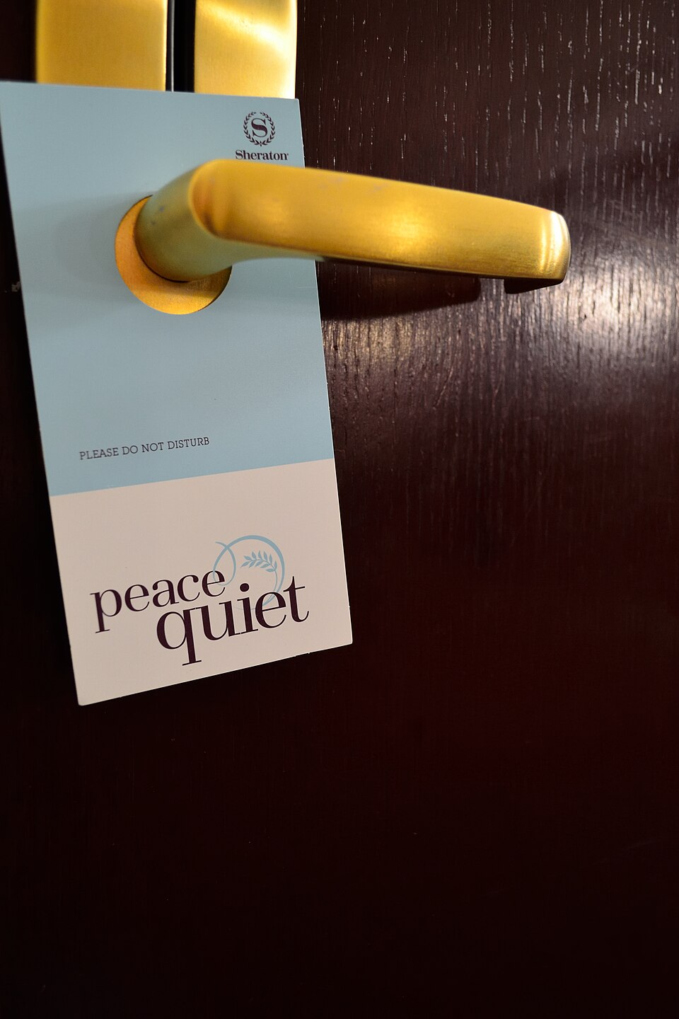 Hotel door sign