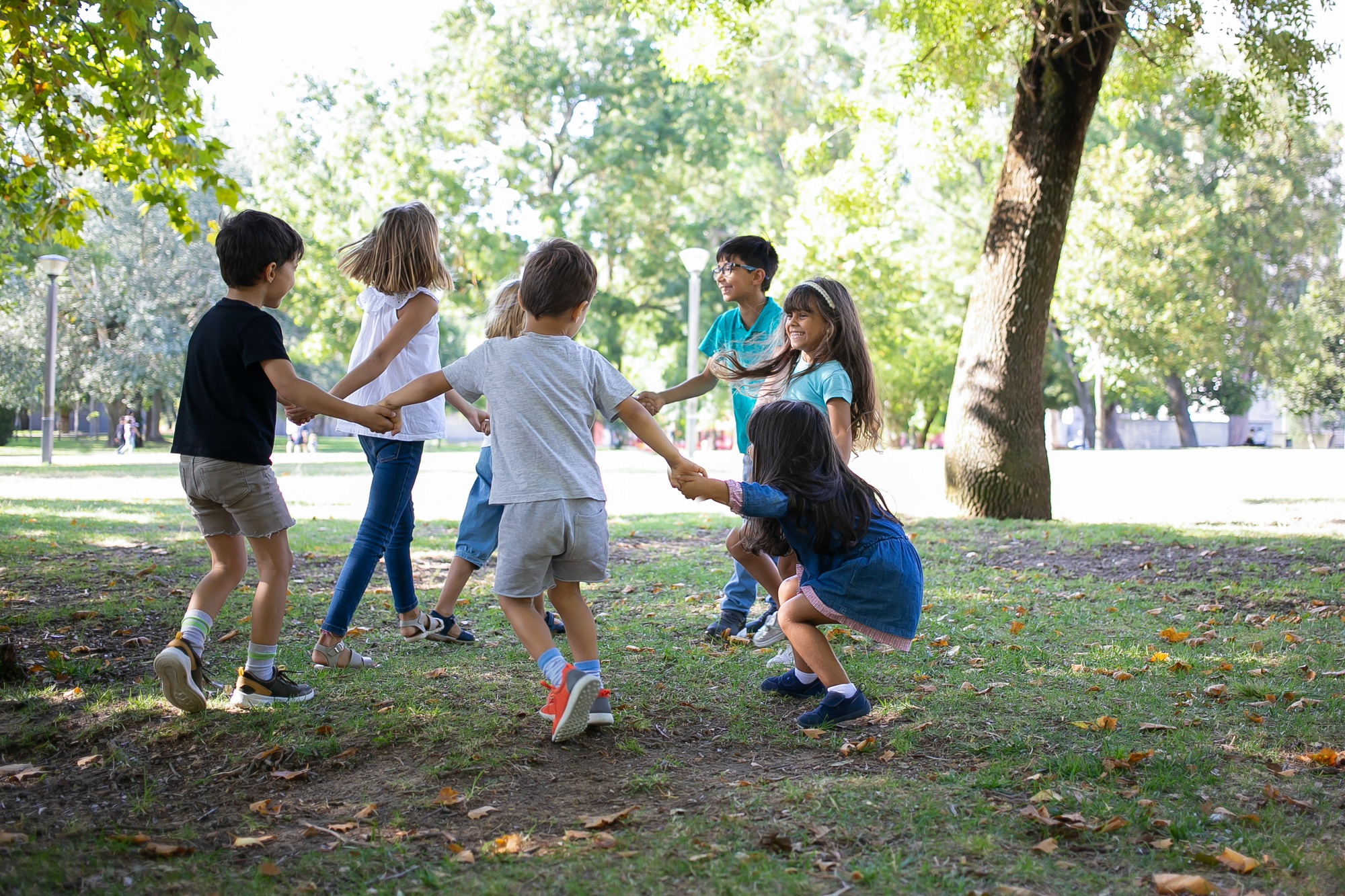 children park playing