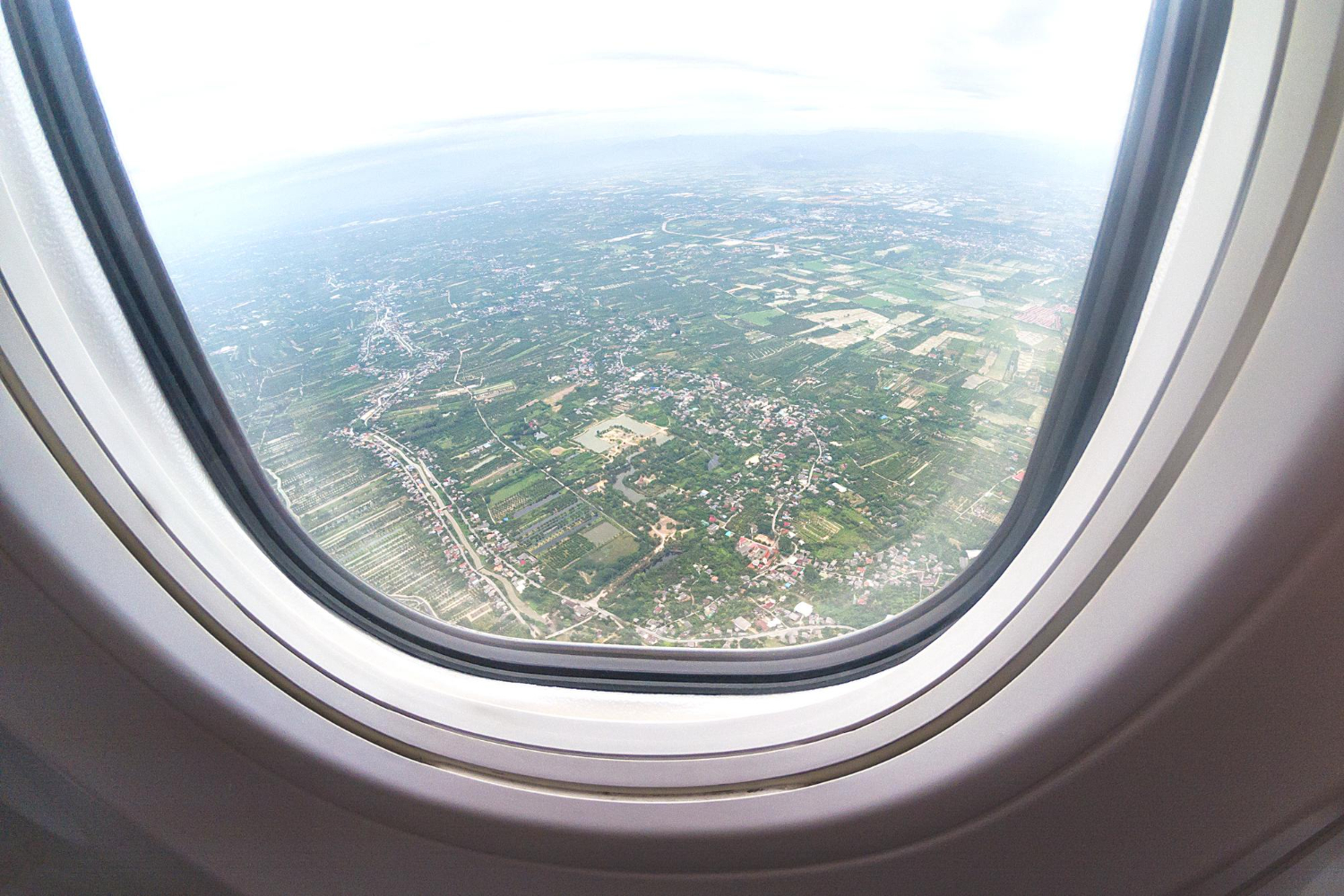 airplane window view