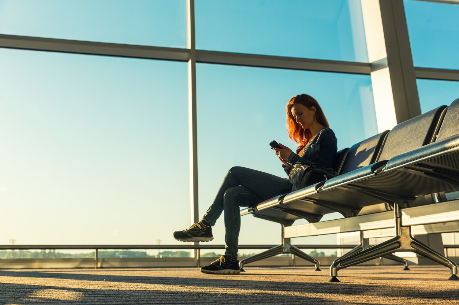 Traveler on airport 