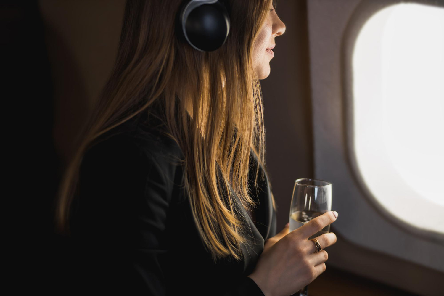 Traveler in Plane