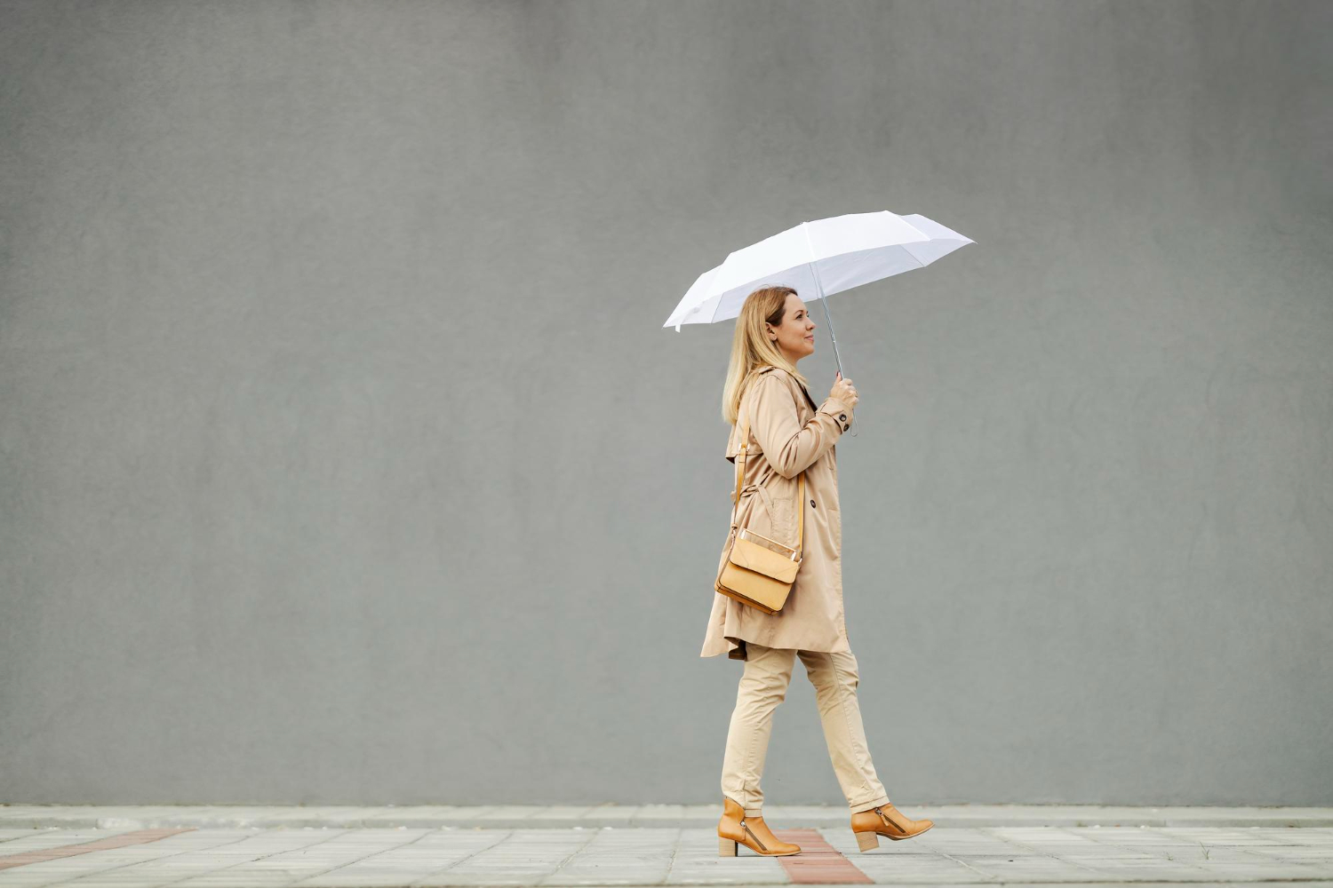 rainy street city umbrella