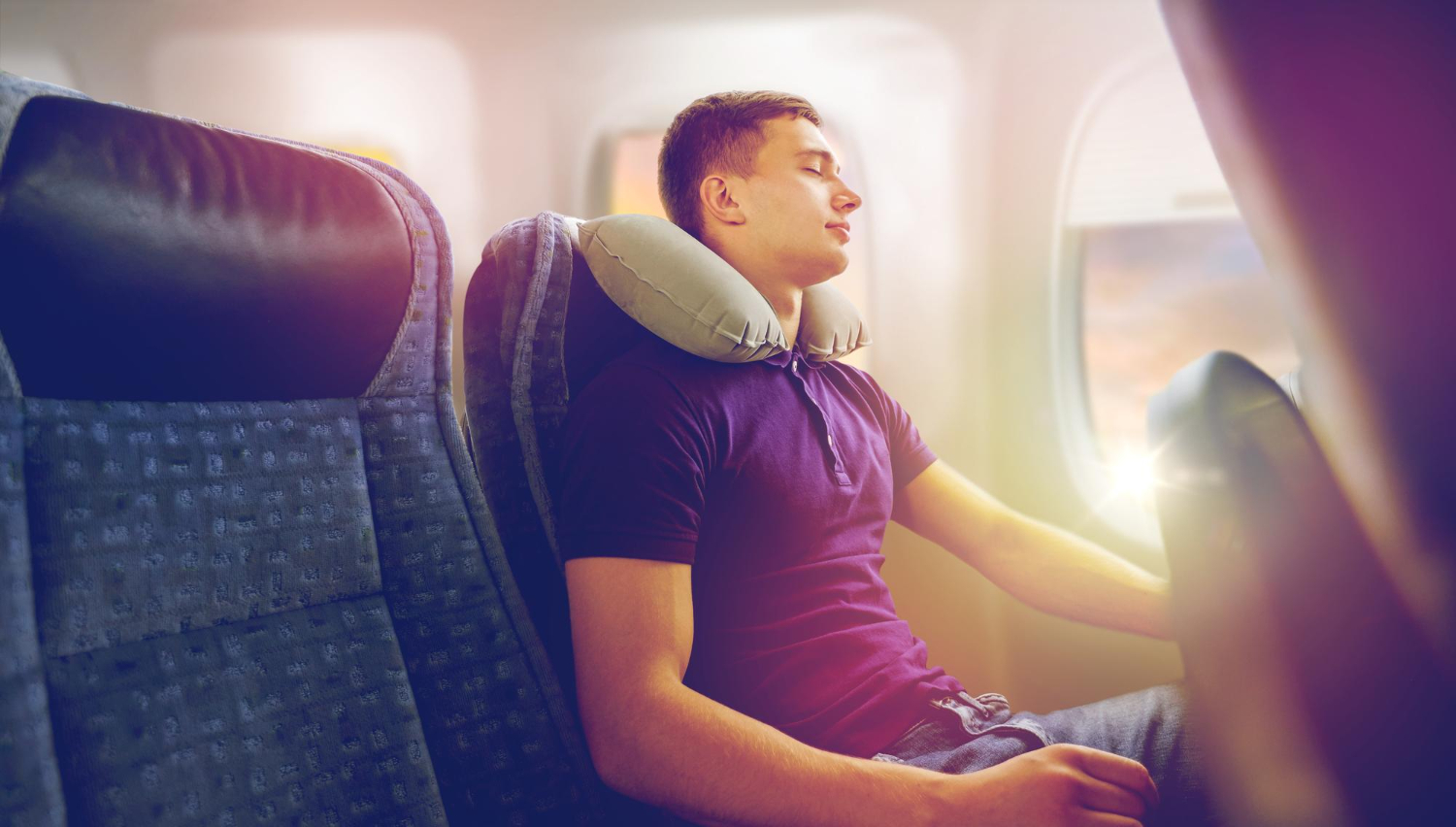 Traveler in Plane