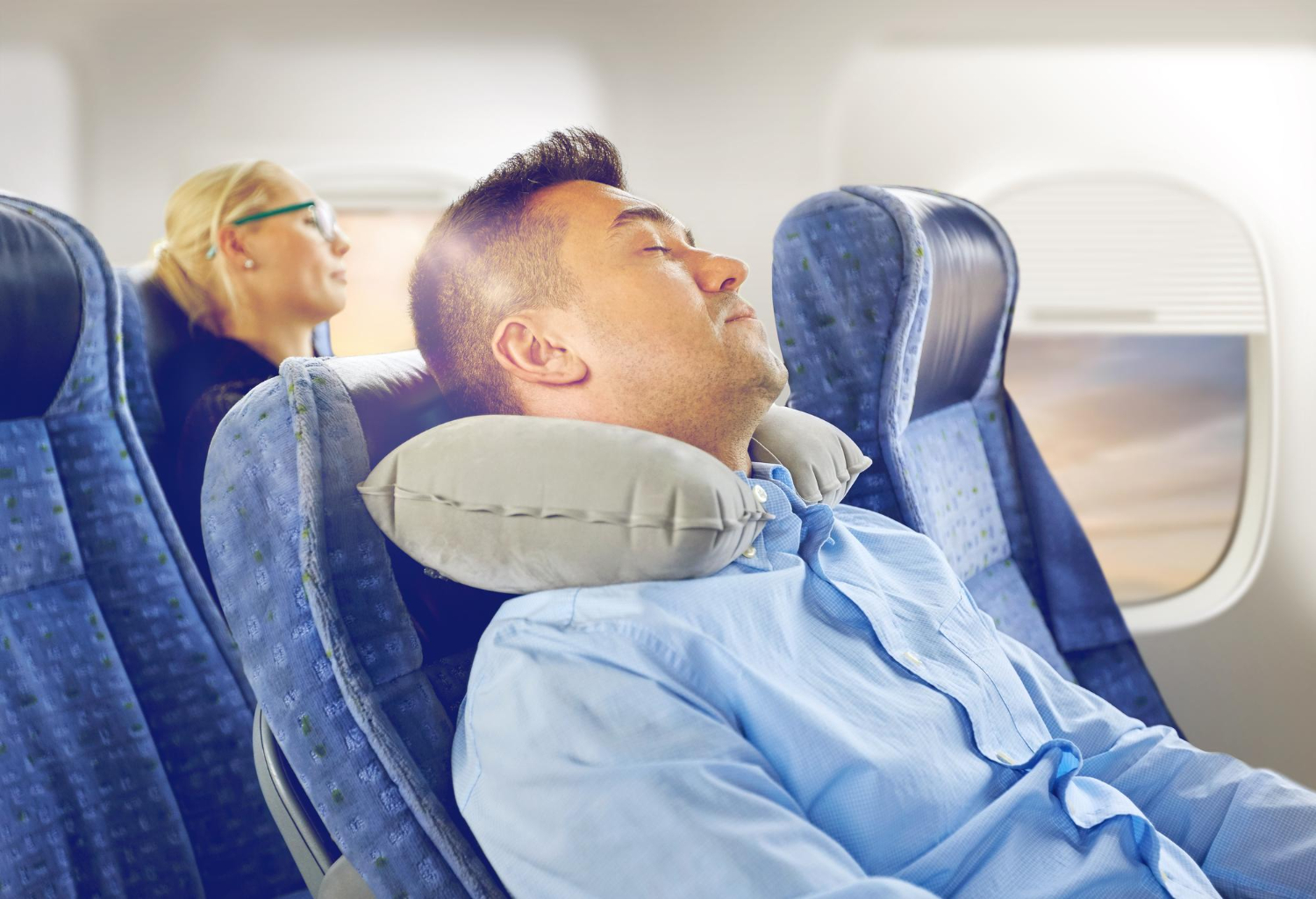 Traveler in Plane