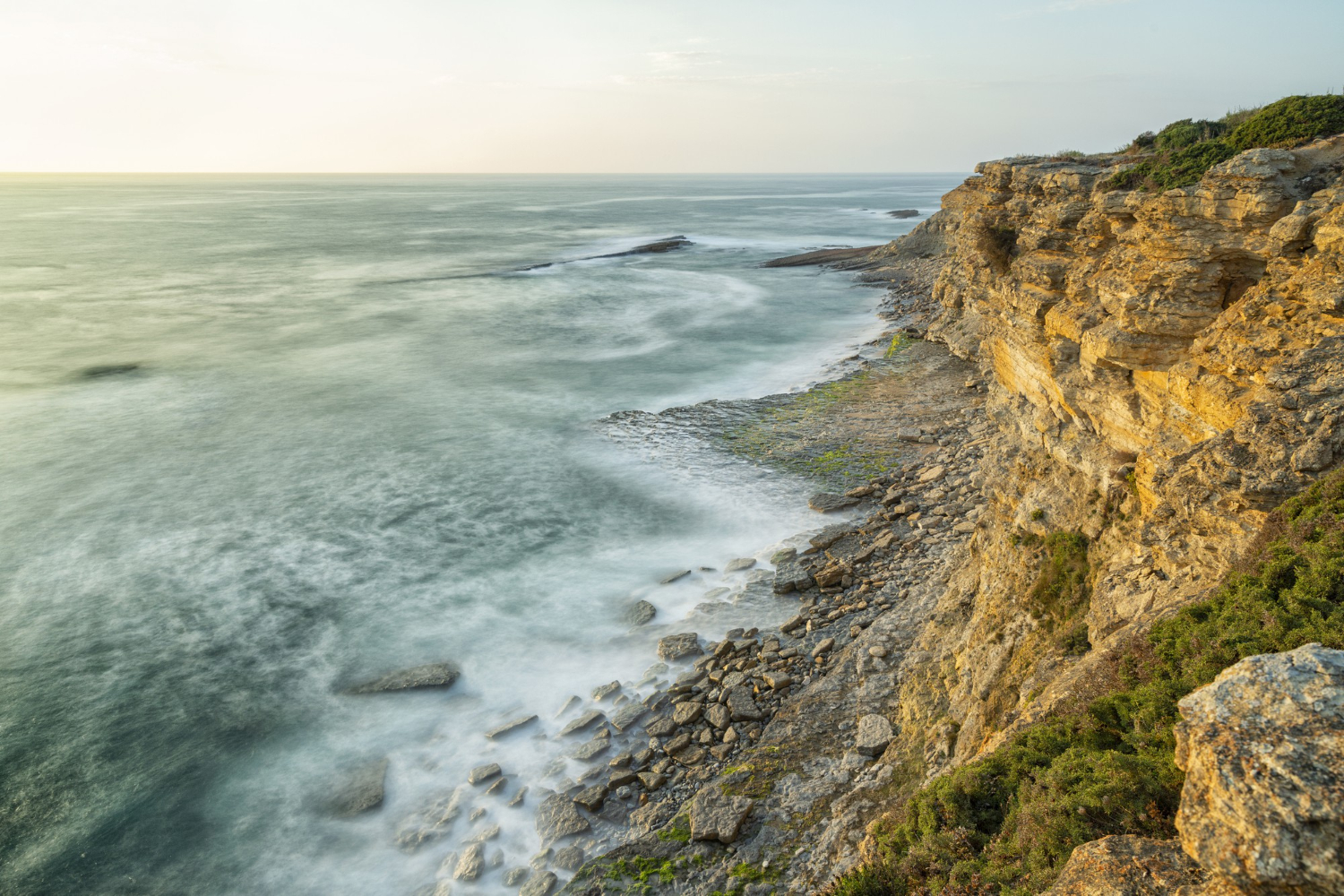 coastal bay cliffs sea