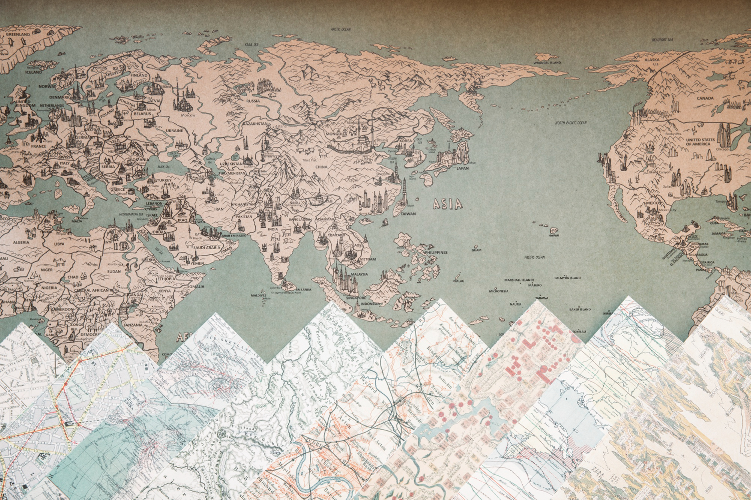antique world map 