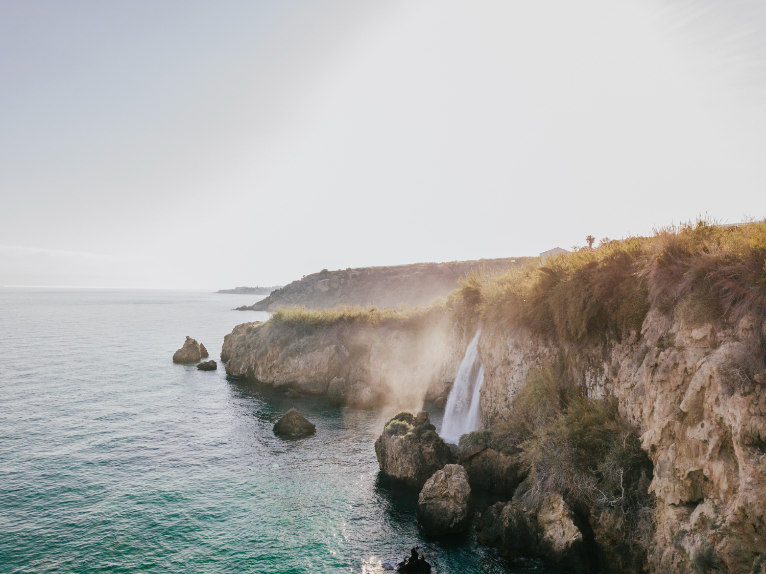 coastal bay cliffs sea