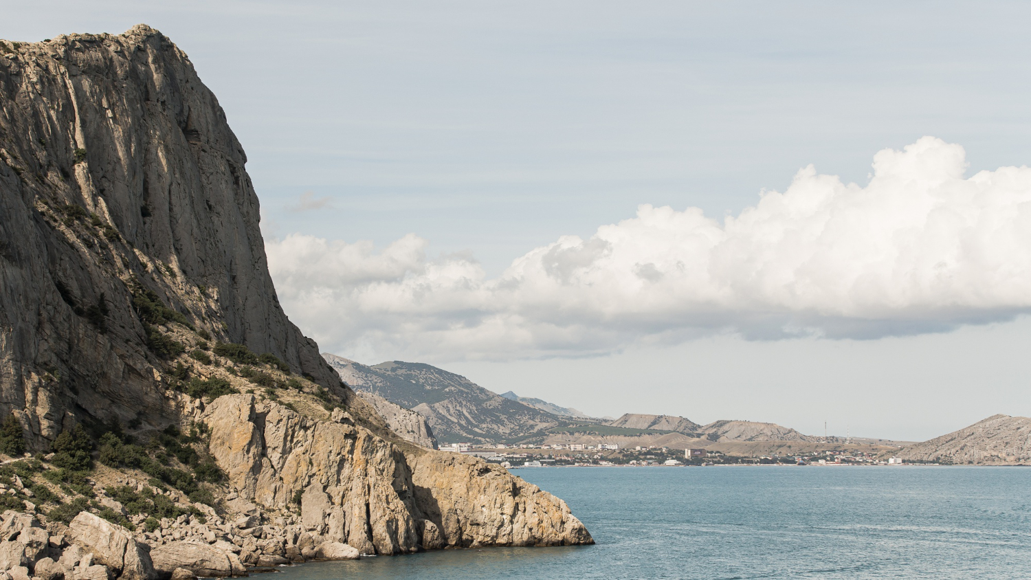 coastal bay cliffs sea