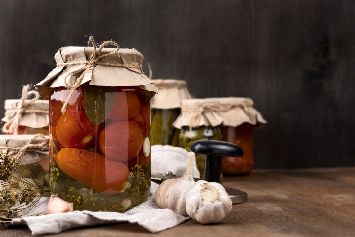 preserved fruit jars