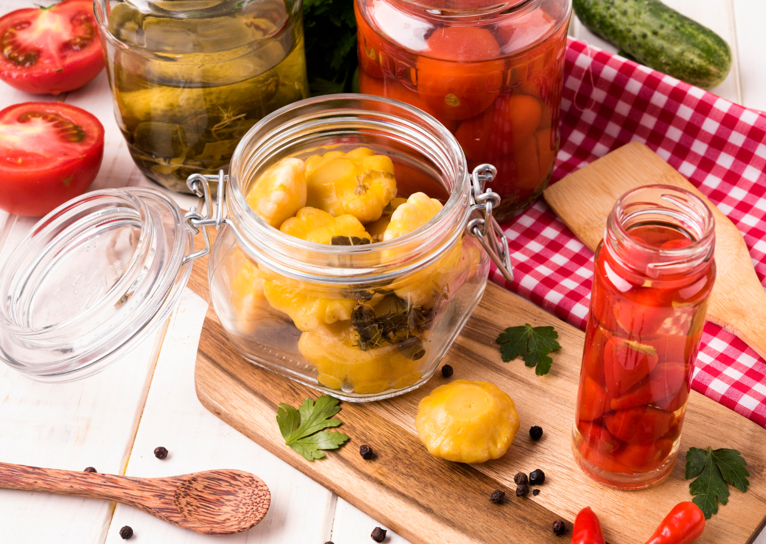 preserved fruit jars