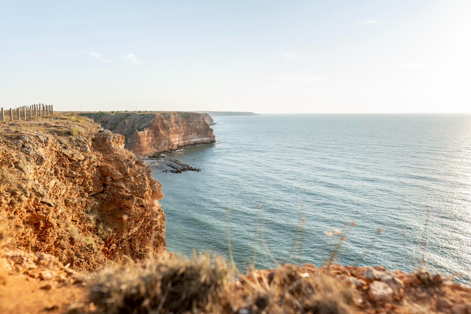 coastal bay cliffs sea