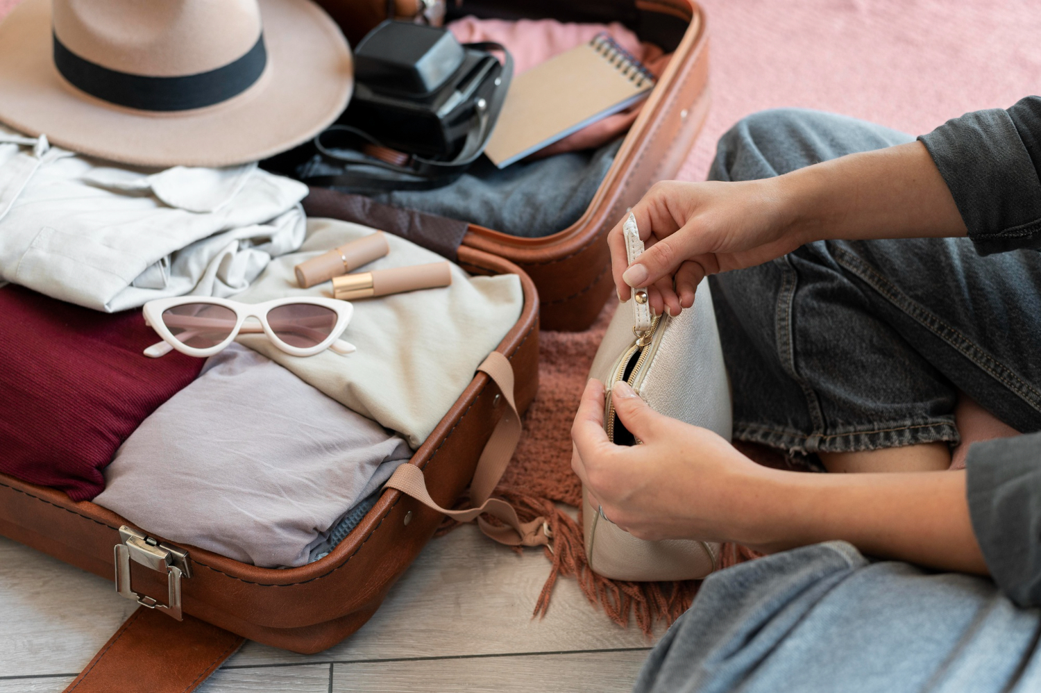 Suitcase unpacking