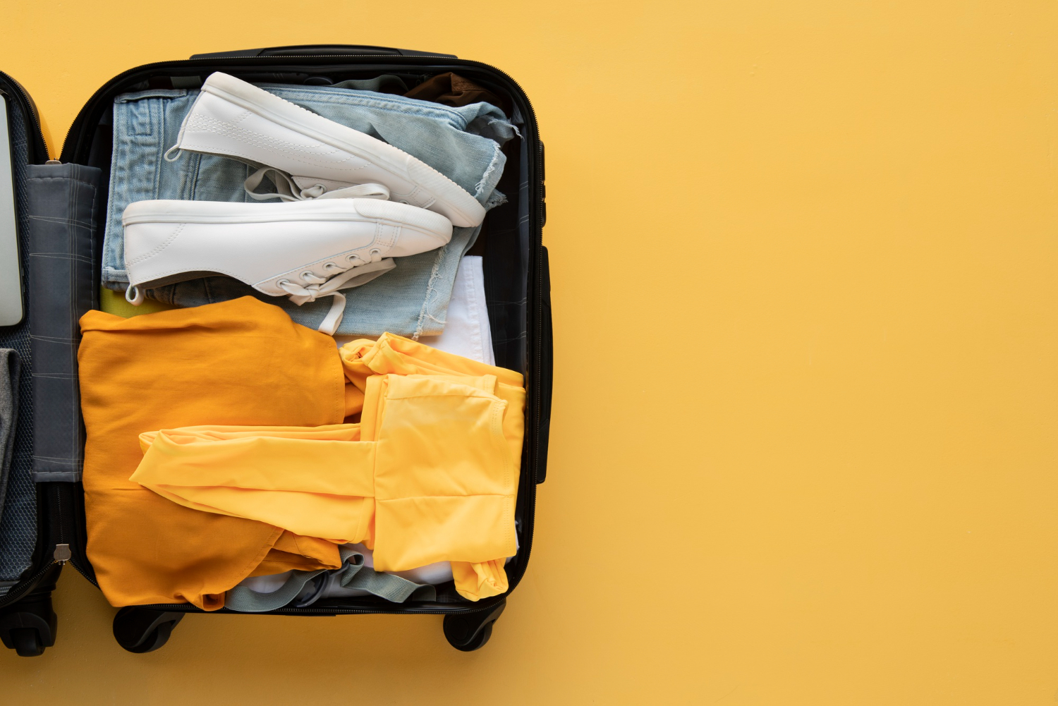 packed suitcase