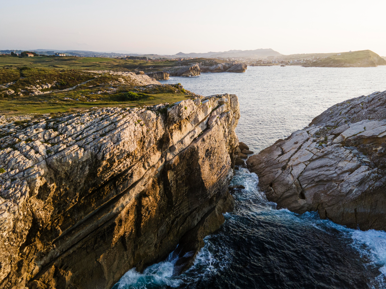 coastal bay cliffs sea