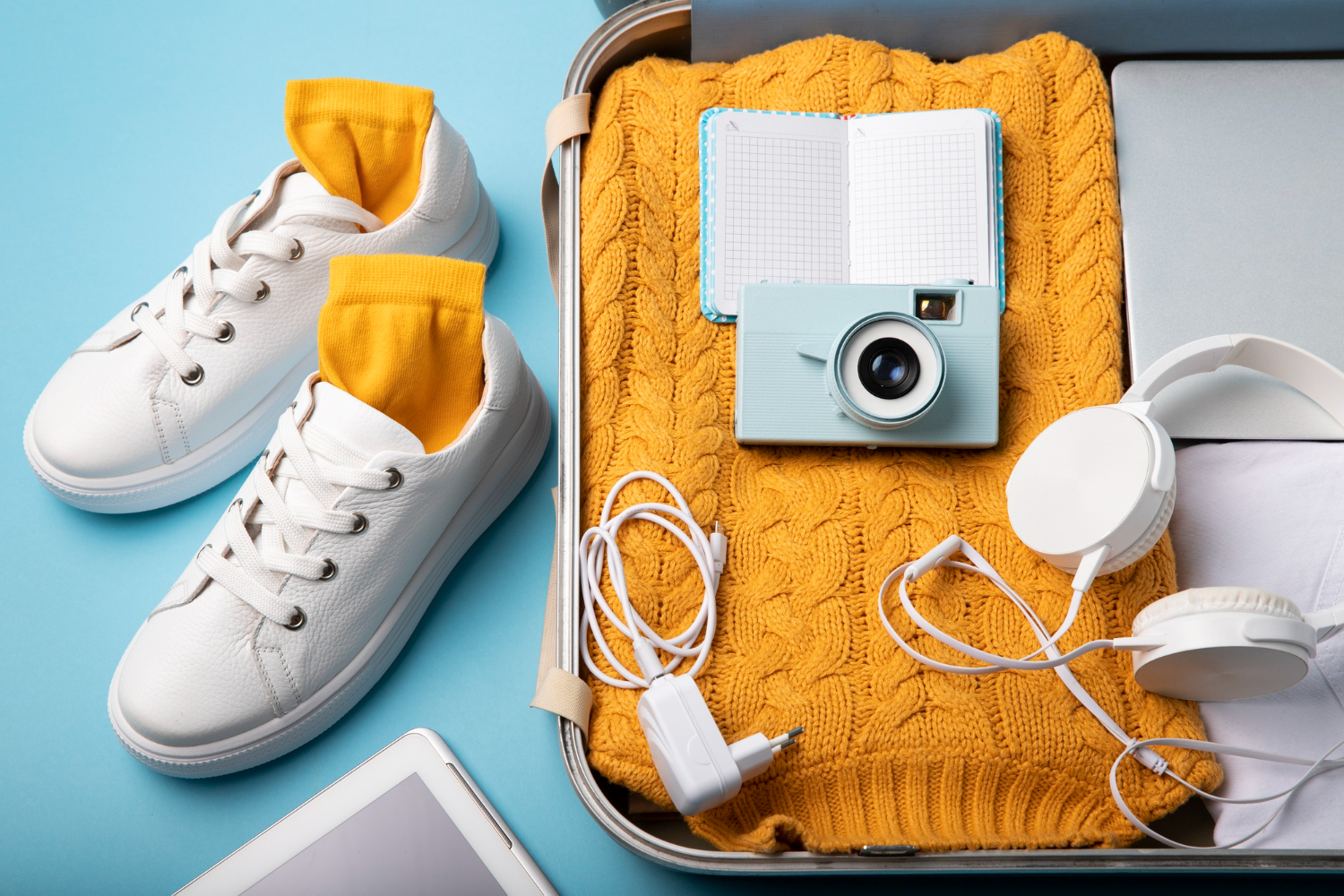 packed suitcase