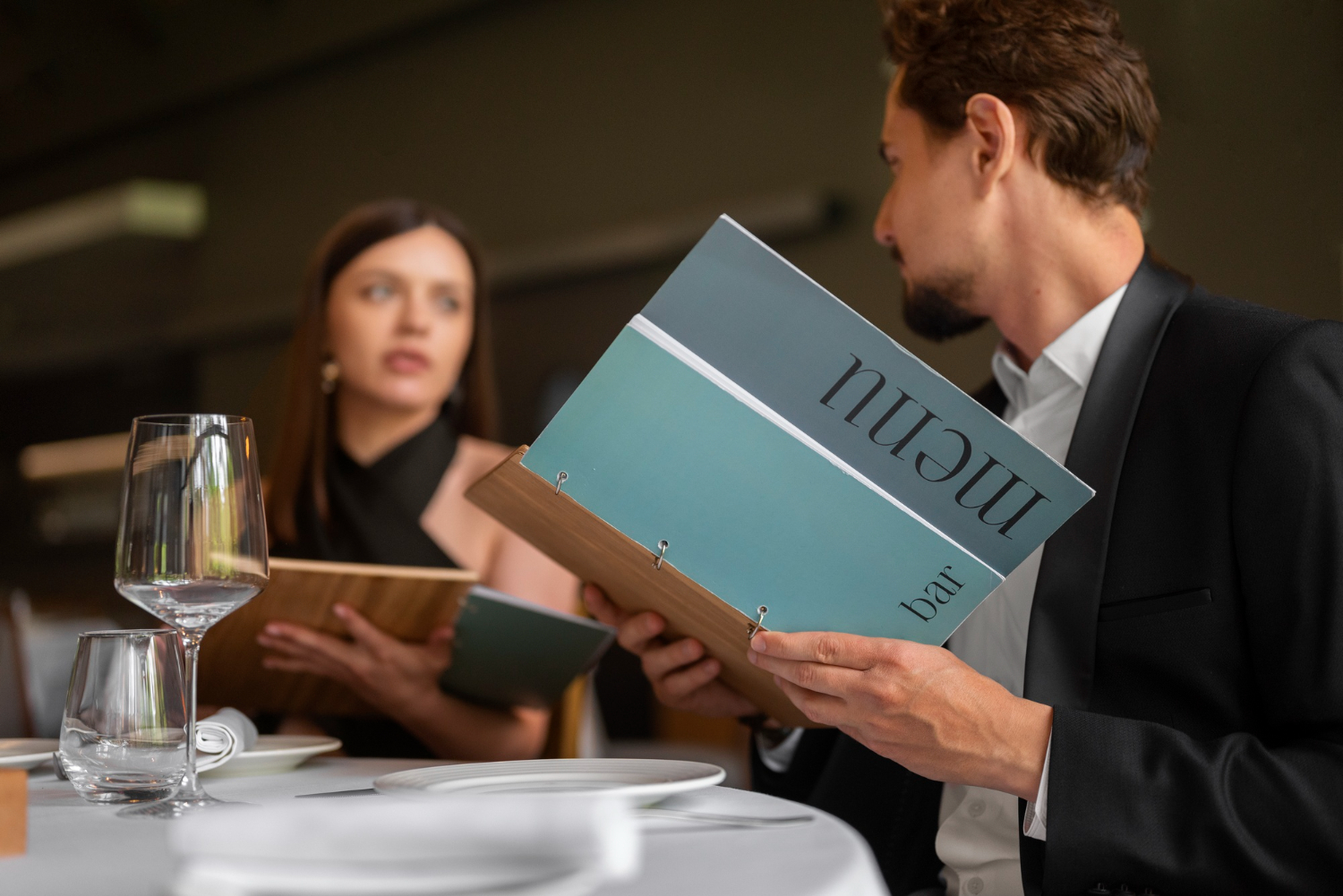 restaurant menu table dining