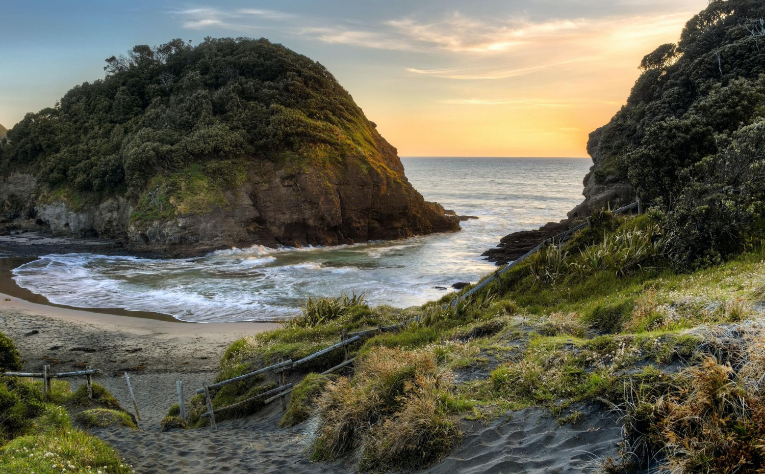 coastal bay cliffs sea