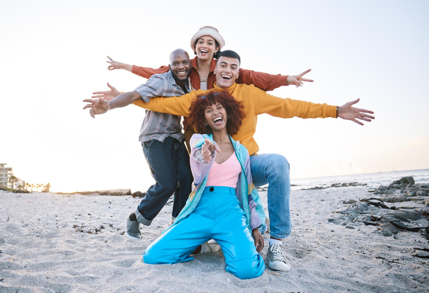 Friends group photo travel