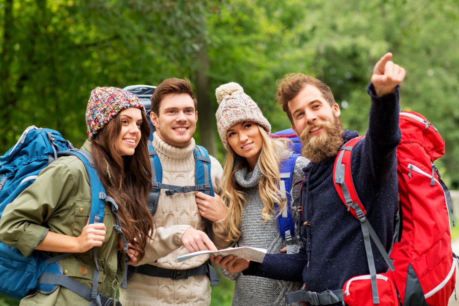 Friends group photo travel